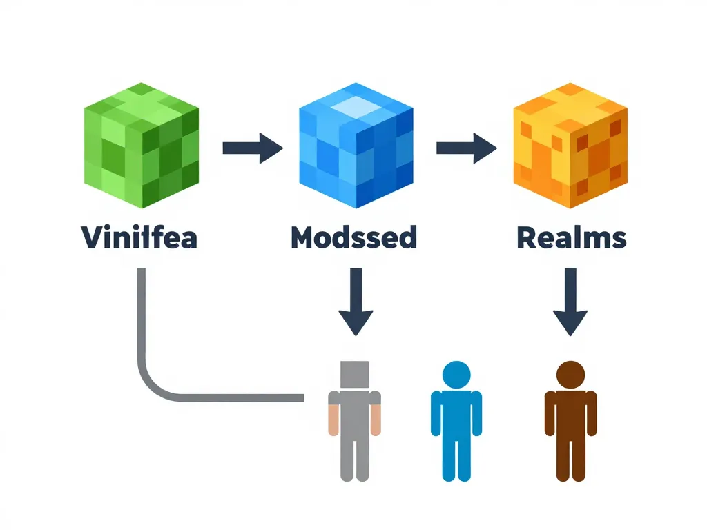 Diagramme des types de serveur Minecraft 1.21