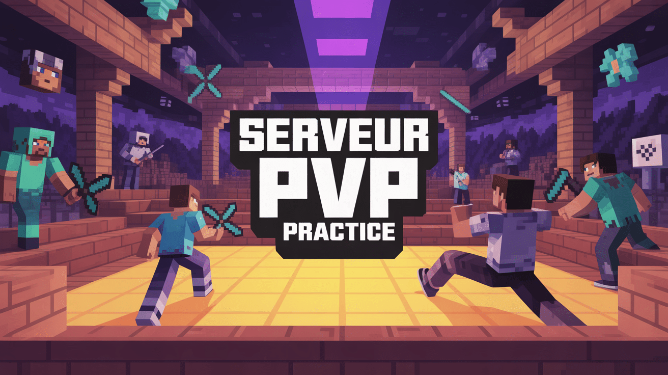 serveur pvp practice arène minecraft compétition