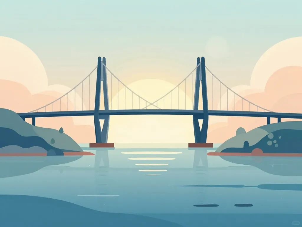 illustration symbolique du viaduc de martigues reliant deux rives