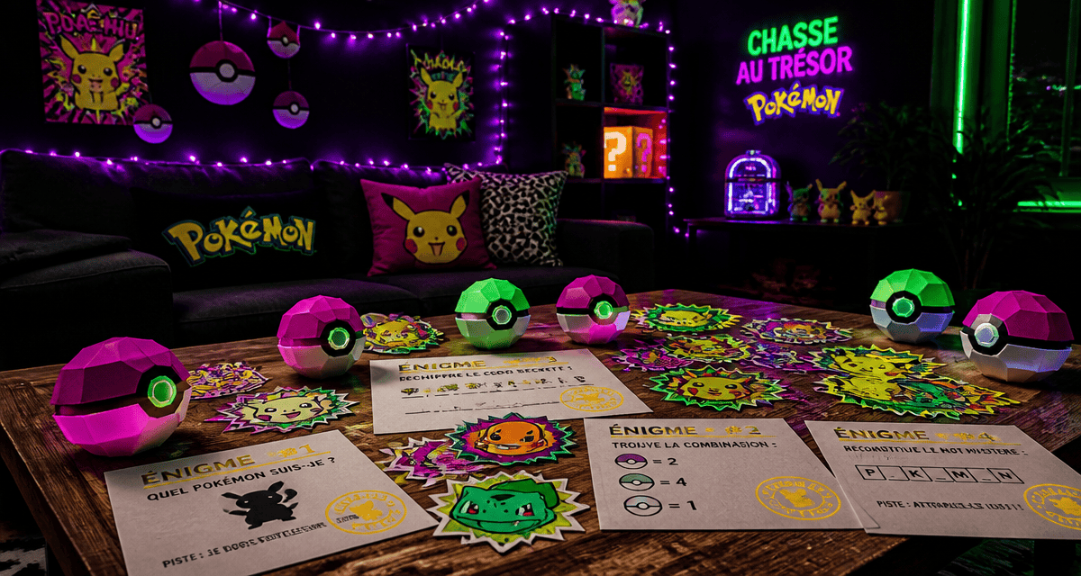 chasse au trésor pokemon salon moderne