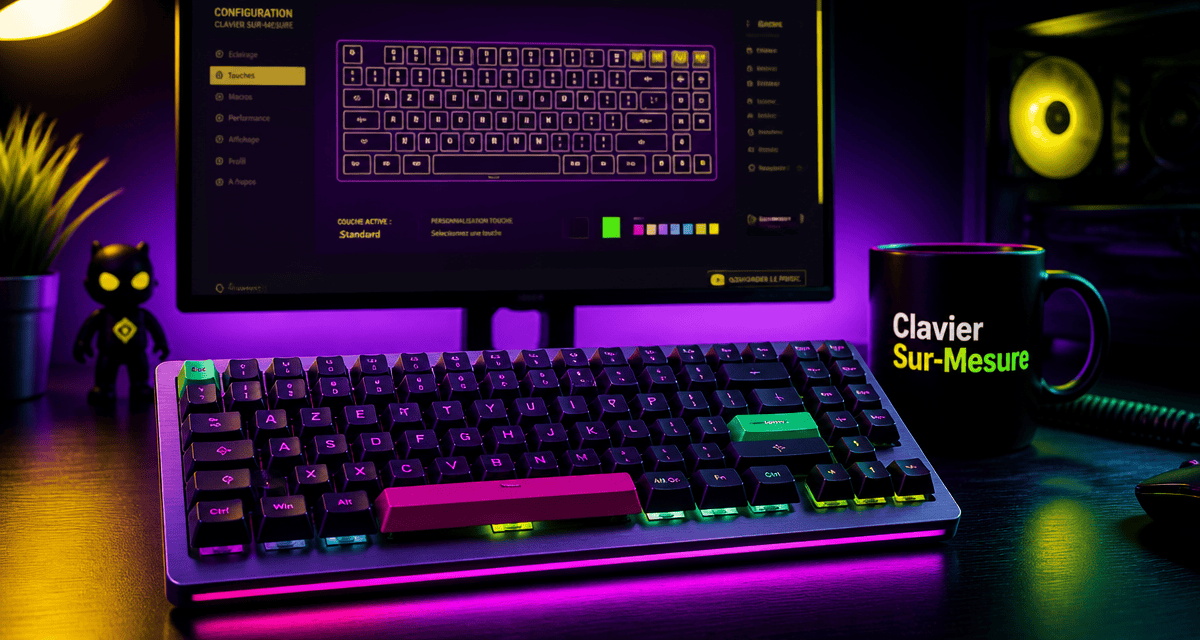 clavier custom azerty lumineux