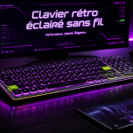 clavier rétro éclairé sans fil high-tech