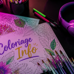 coloriage info feuilles crayons feutres