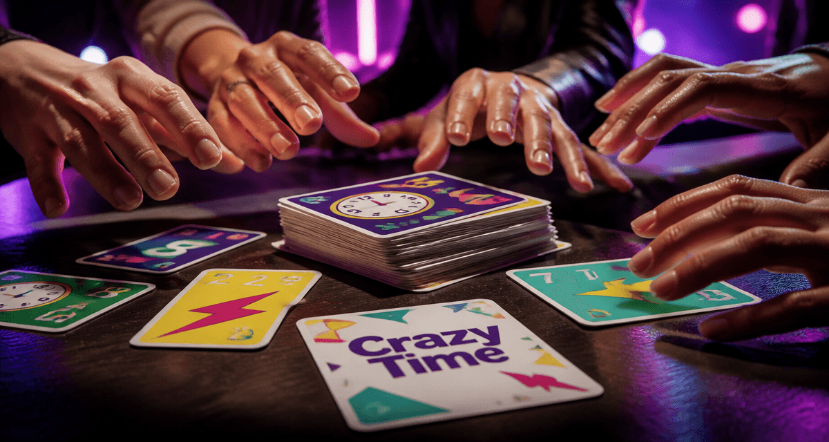 crazy time jeu mains cartes pile ambiance soirée