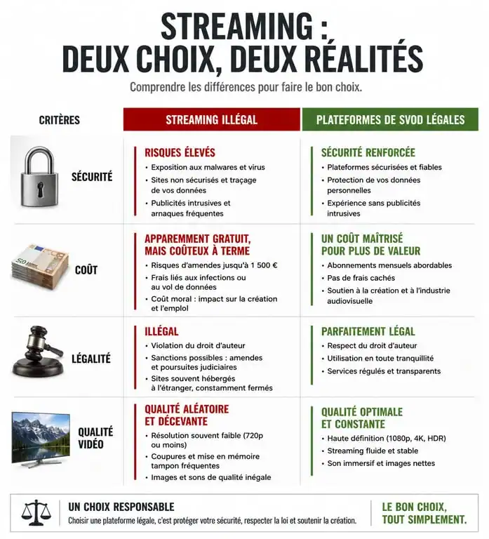Comparatif streaming légal vs Empire Streaming