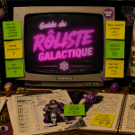 guide roliste galactique table jeux de rôle rétro