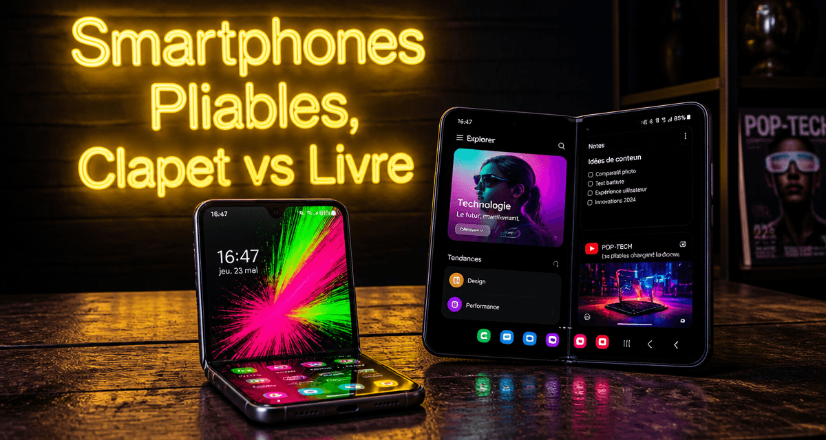 meilleur smartphone pliable clapet livre