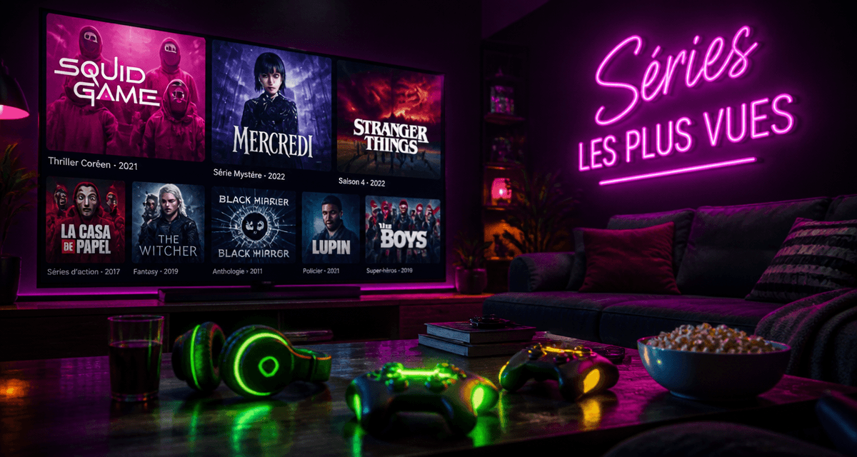 Serie la plus vue au monde salon moderne neon