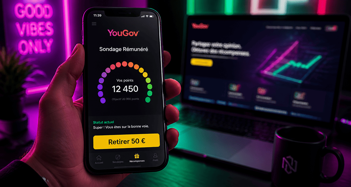 yougov sondage rémunéré application smartphone