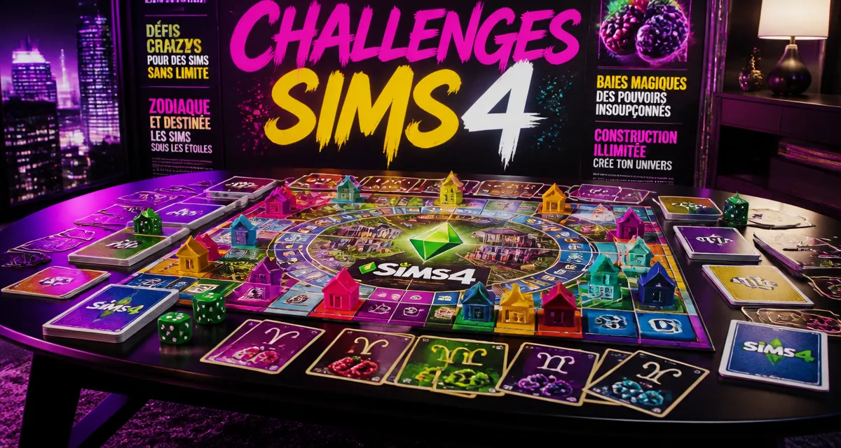challenge sims 4 plateau de jeu pop art