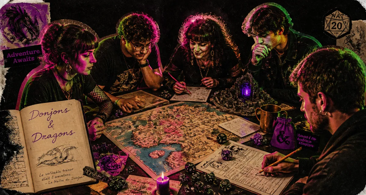 jdr donjon et dragon joueurs table