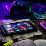 Meilleur jeu Nintendo Switch : console affichant une sélection de jeux