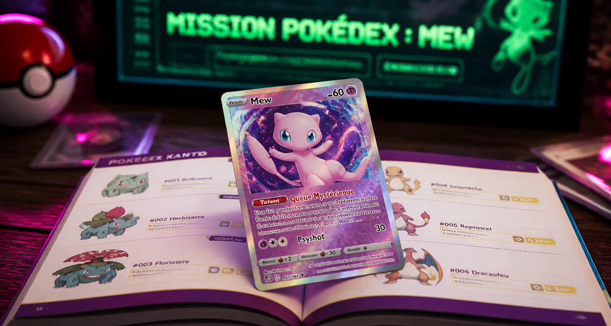 mew pokemon tcg carte brillante pokedex