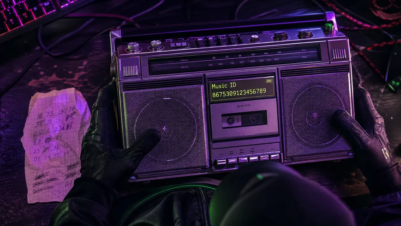 Codes musique Roblox : boombox Music ID sur écran