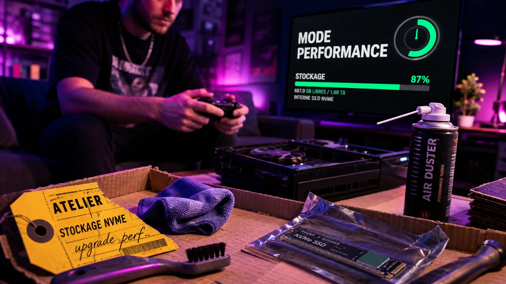 Console de gaming optimisée : 120Hz, SSD rapide, moins de lag