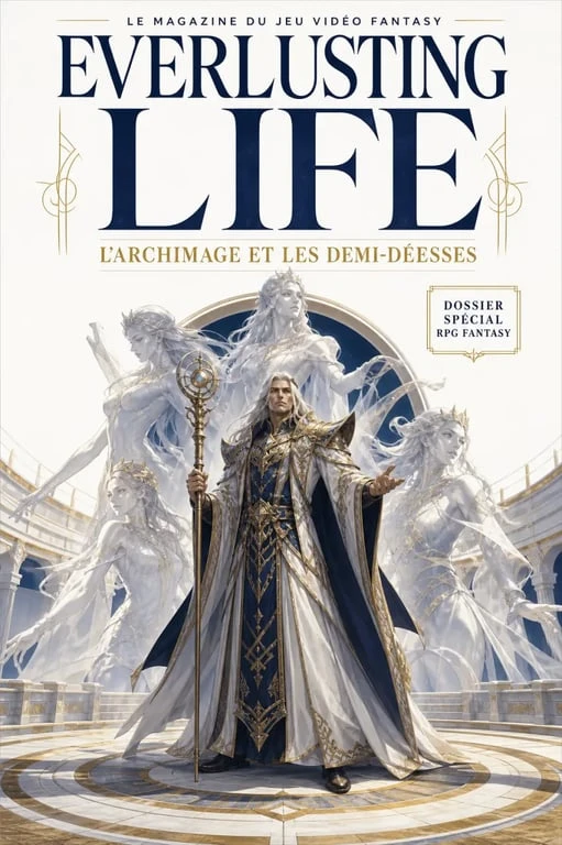 Illustration du jeu vidéo Everlusting Life montrant l'univers fantasy et les mécaniques de combat auto-chess.