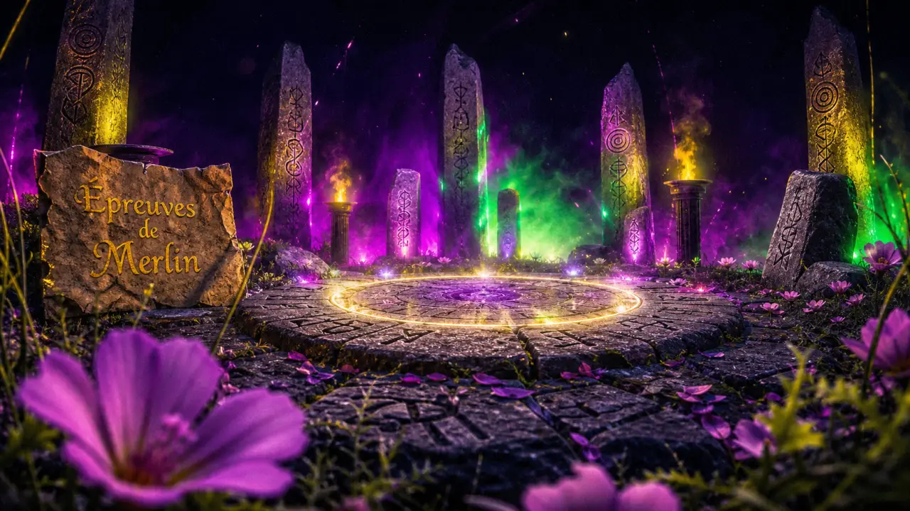 Épreuves de merlin à Hogwarts Legacy : mauve douce et cercle d’énigmes