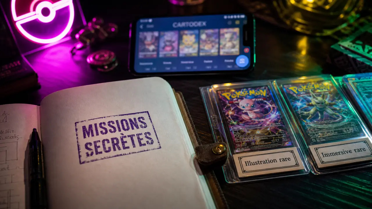 mission secrete pokemon tcg pocket : carnet “Missions secrètes” et cartes Pokémon TCG