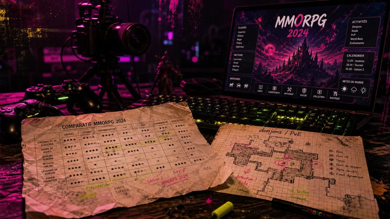 MMORPG 2024 : table, PC gaming et manettes pour choisir votre aventure