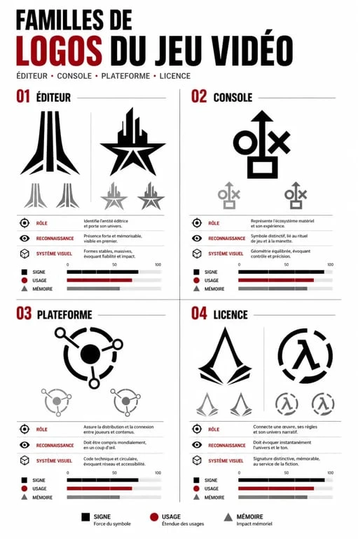 Logo jeux vidéo : comparaison éditoriale des logos emblématiques du jeu vidéo par type et symbolique