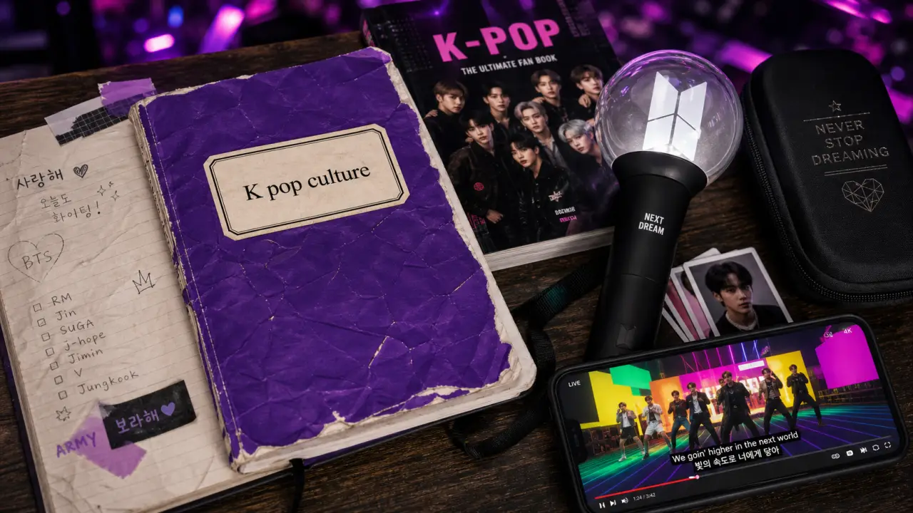 k pop culture : musique coréenne, lightstick et clip streaming en néons