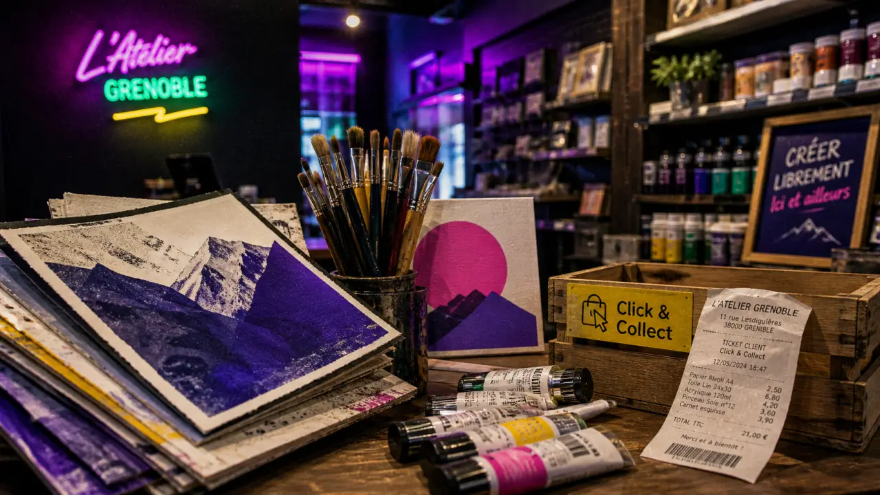 Loisirs créatifs Grenoble magasin : papiers, peinture et encadrement en boutique