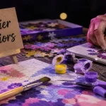 Loisirs créatifs pour personnes agées : peinture par numéros et perles en atelier senior