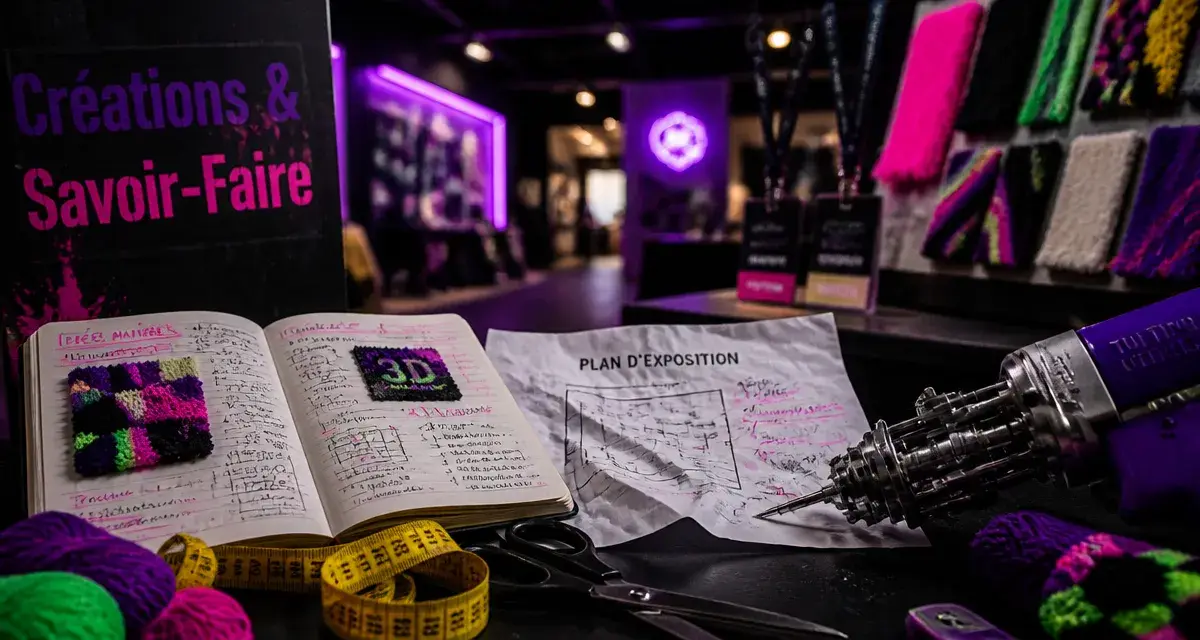 Salon loisirs créatifs 2026 : carnet, fils et kit tufting sur table