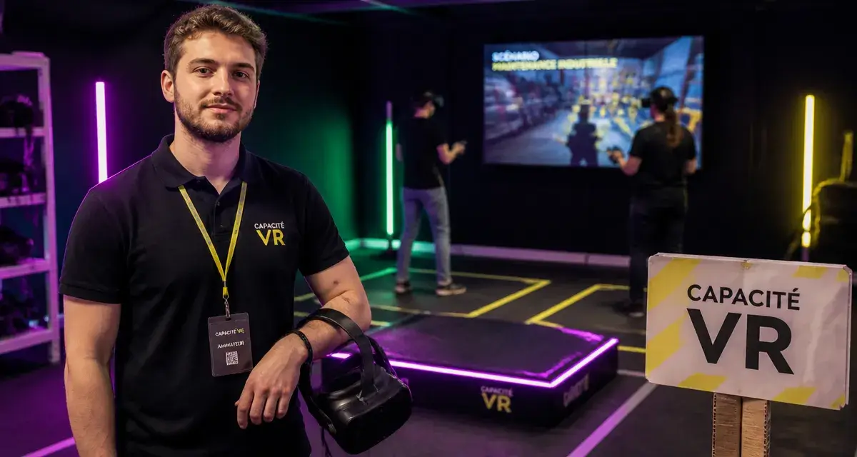 Animation réalité virtuelle en entreprise, simulateur VR pour 120 participants en une journée