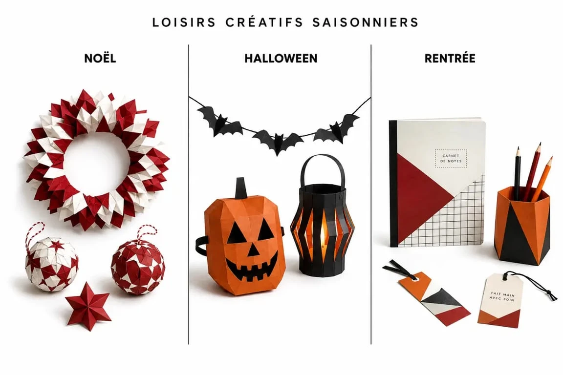 Idées loisirs créatifs saisonniers pour Noël, Halloween et la rentrée
