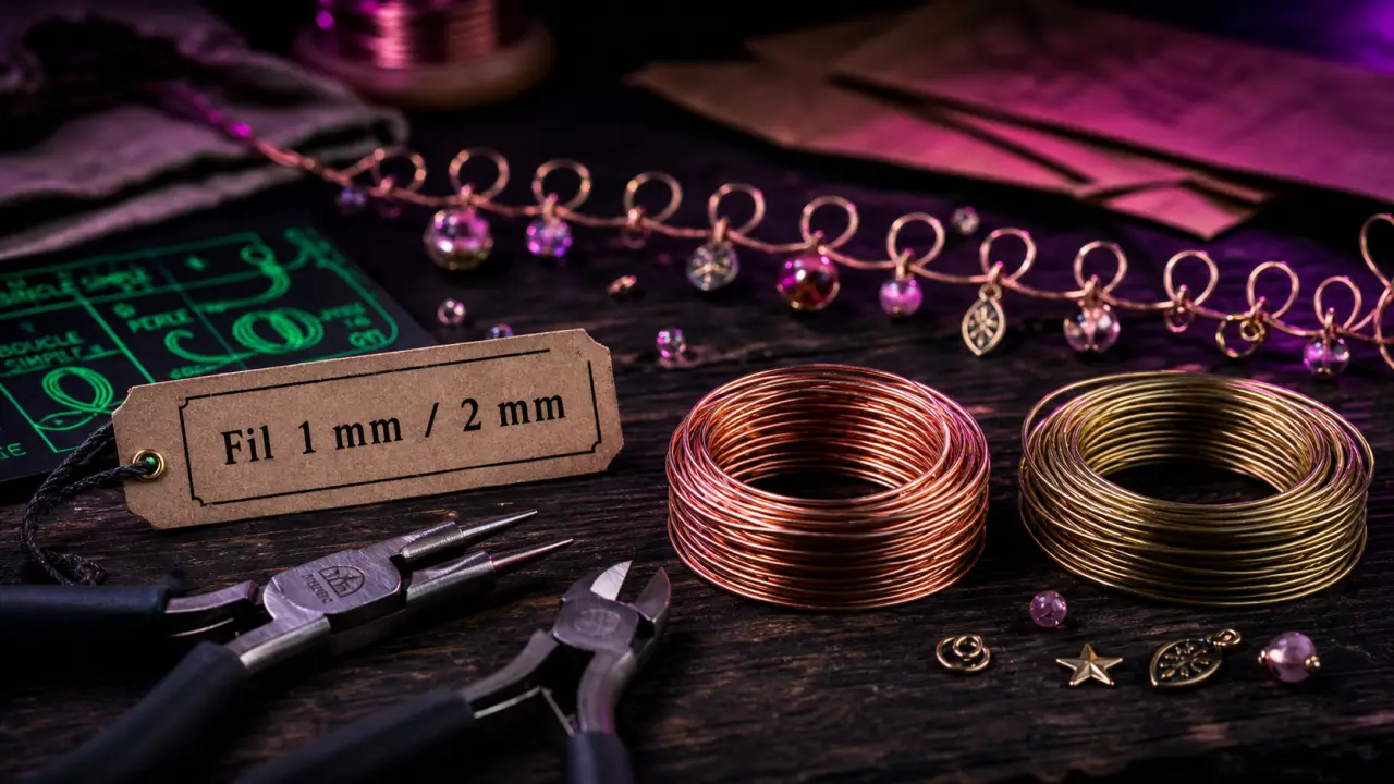 Fil de fer souple loisirs créatifs cuivre et laiton 1 mm 2 mm