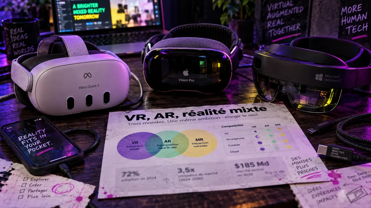 Réalité virtuelle lunettes : VR smartphone, PC ou autonome