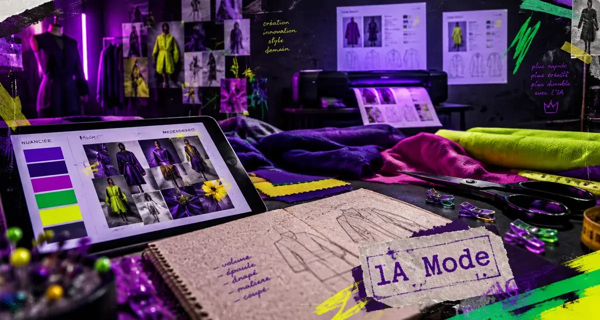 Intelligence artificielle mode en atelier de création et réassort