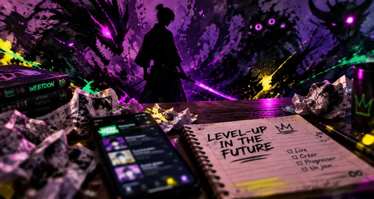 Level up in the future scan manga, Webtoon et manga
